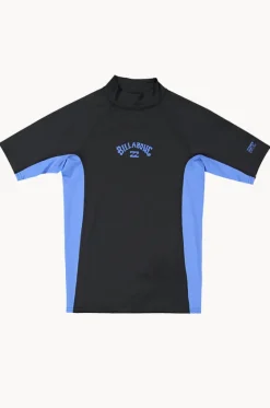 Rashies^Billabong Boys Arch Short Sleeve Suntop Black/Blue