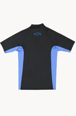 Rashies^Billabong Boys Arch Short Sleeve Suntop Black/Blue