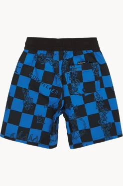 Boardshorts^Quiksilver Boys Beach Bones 13" Volley Boardshort Black/Blue