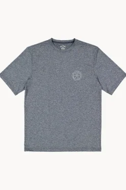 Rashies^Billabong Boys Big Wave Daz Short Sleeve Suntop Navy