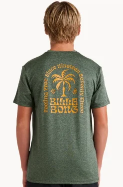 Rashies^Billabong Boys Big Wave Shazza Short Sleeve Suntop Military