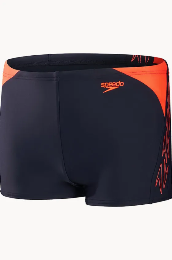 Trunks^Speedo Boys Boom Splice Aquashort Navy/Orange