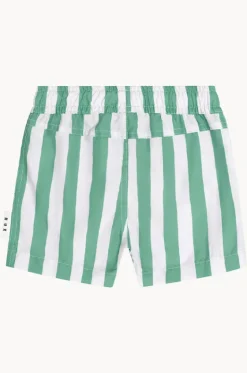 Boardshorts|Boardshorts^Huxbaby Boys Cabana Stripe Swim Short White/Green