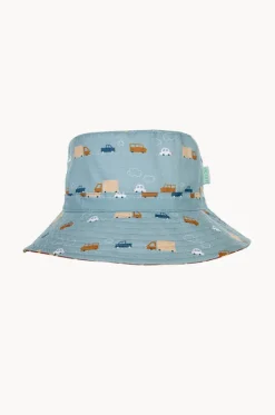 Hats^Acorn Boys Cars Bucket Hat Blue