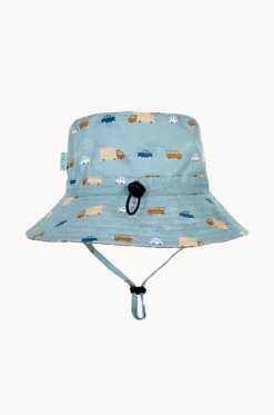 Hats^Acorn Boys Cars Bucket Hat Blue
