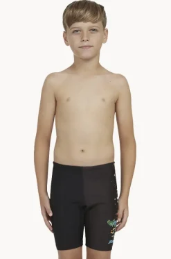 Jammers^Zoggs Boys Crocosaurus Mid Jammer Black/Green