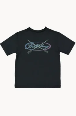 Rashies & Sunsuits^Billabong Boys Cross Board Short Sleeve Suntop BLACK