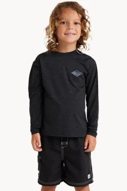 Rashies & Sunsuits^Billabong Boys Diamond Shoreline Long Sleeve Suntop BLACK