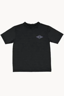 Rashies & Sunsuits^Billabong Boys Diamond Shoreline Short Sleeve Suntop BLACK