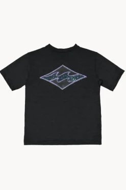 Rashies & Sunsuits^Billabong Boys Diamond Shoreline Short Sleeve Suntop BLACK