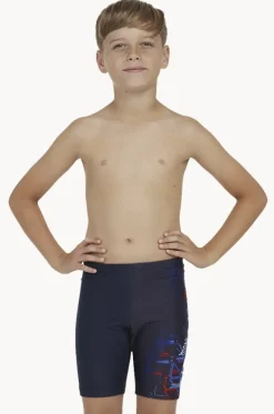 Jammers^Zoggs Boys Dinobot Mid Jammer Navy/Red