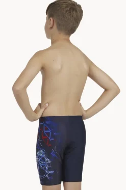 Jammers^Zoggs Boys Dinobot Mid Jammer Navy/Red