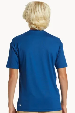 Rashies^Quiksilver Boys DNA Bubble Logo Short Sleeve Suntop Monaco