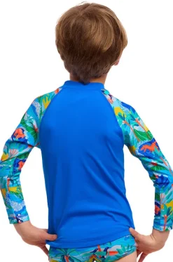 Rashies & Sunsuits^Funky Trunks Boys Duuude Zippy Suntop Blue/multi
