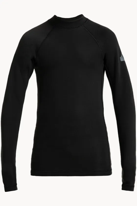 Rashies^Quiksilver Boys Everyday Heat Long Sleeve Suntop BLACK