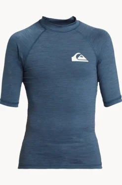 Rashies^Quiksilver Boys Everyday Short Sleeve Suntop Indigo