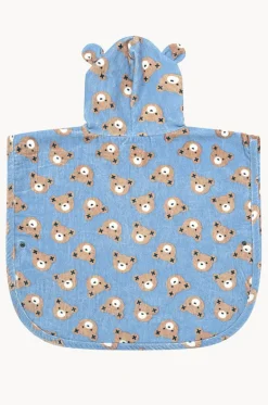 Towel Robes & Ponchos|Towel Robes & Ponchos^Huxbaby Boys Huxbear Poncho Cornflower