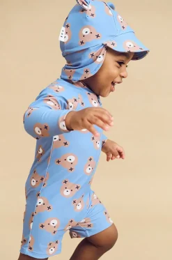 Rashies & Sunsuits^Huxbaby Boys Huxbear Sunsuit Cornflower