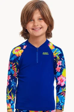 Rashies & Sunsuits^Funky Trunks Boys In Bloom Suntop In bloom navy