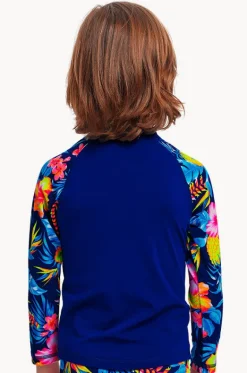 Rashies & Sunsuits^Funky Trunks Boys In Bloom Suntop In bloom navy