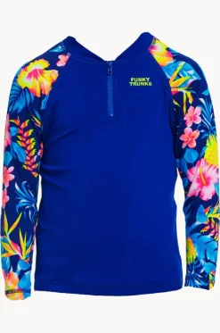 Rashies & Sunsuits^Funky Trunks Boys In Bloom Suntop In bloom navy