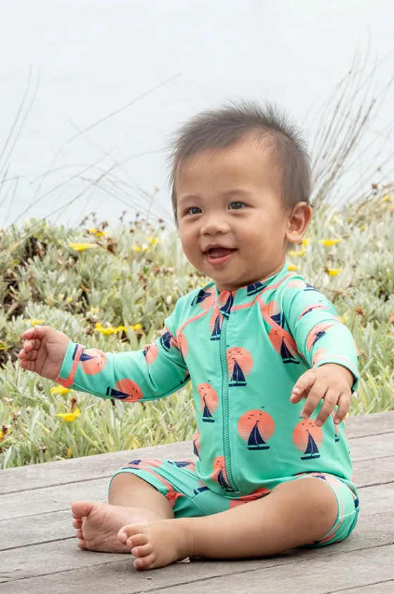 Rashies & Sunsuits|Rashies & Sunsuits^Minihaha Boys Jarvis Sunsuit Green