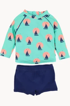 Rashies & Sunsuits|Rashies & Sunsuits^Minihaha Boys Jarvis Suntop Set Navy/green