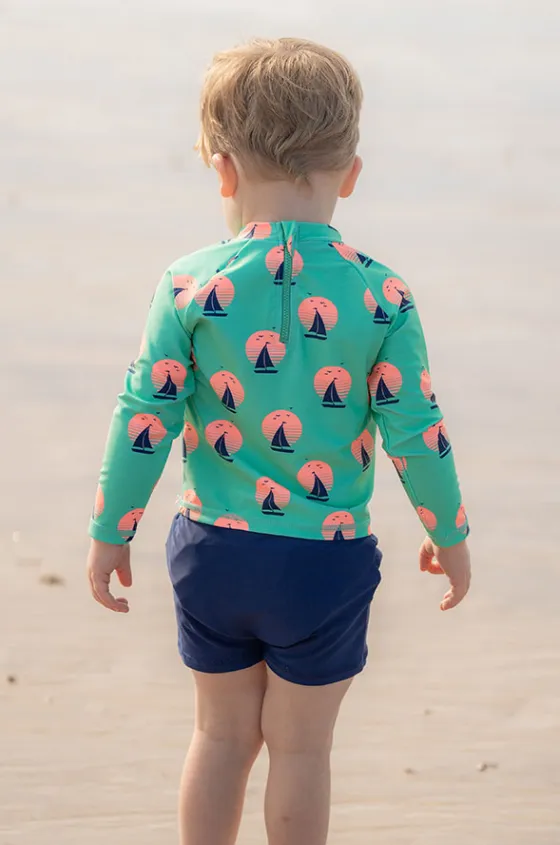 Rashies & Sunsuits|Rashies & Sunsuits^Minihaha Boys Jarvis Suntop Set Navy/green