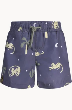 Boardshorts^Skwosh Boys Leopard Nights Eco Short Charcoal