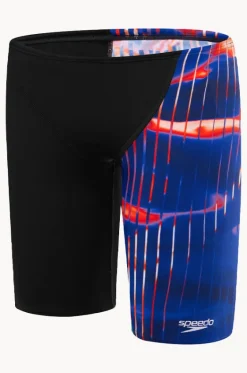 Jammers^Speedo Boys Linear Lava Jammer Black/Blue