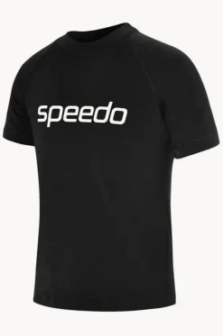 Rashies|Rashies & Sunsuits^Speedo Boys Logo Suntop BLACK