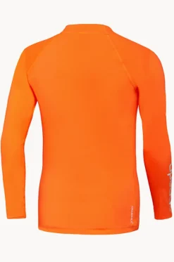 Rashies^Speedo Boys Long Sleeve Suntop Fluro Orange