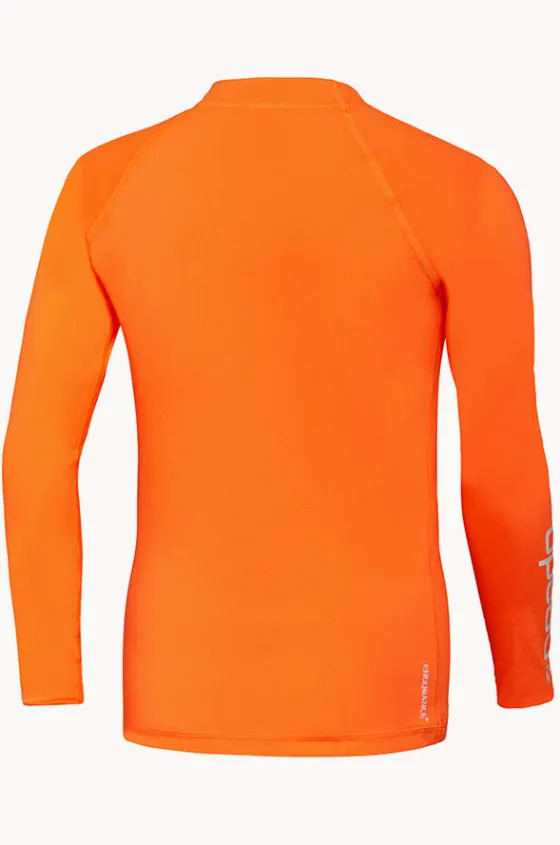 Rashies^Speedo Boys Long Sleeve Suntop Fluro Orange