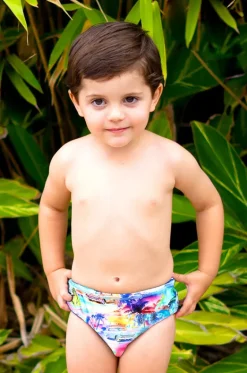 Swim Nappies^Salty Ink Boys Beach Swim Nappy Miami