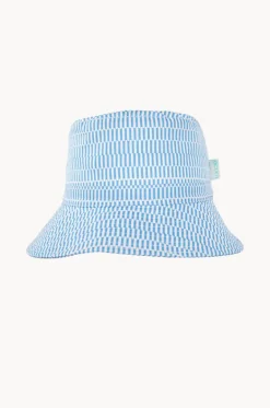 Hats^Acorn Boys Mykonos Wide Brim Bucket Hat Blue/white