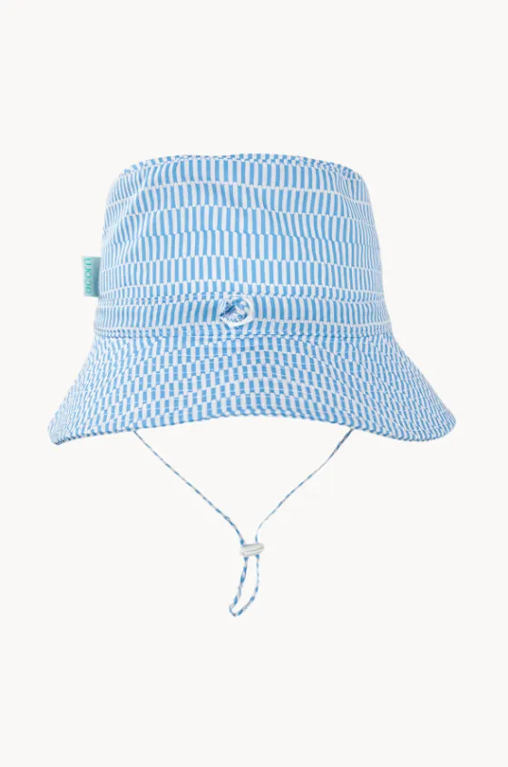 Hats^Acorn Boys Mykonos Wide Brim Bucket Hat Blue/white
