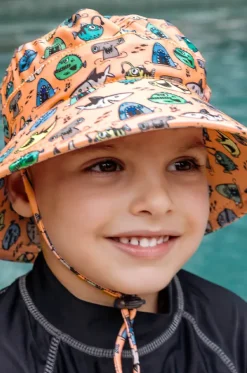 Hats^Bedhead Boys Nippers Classic Bucket Sunhat Orange