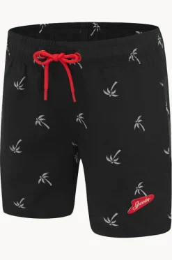 Boardshorts^Speedo Boys Palm Shorties Boardshort Black/grey