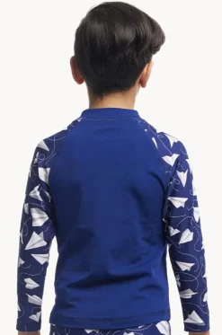 Rashies & Sunsuits^Funky Trunks Boys Paper Plain Suntop Navy