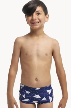 Trunks|Swimwear^Funky Trunks Boys Paper Plain Trunk Navy
