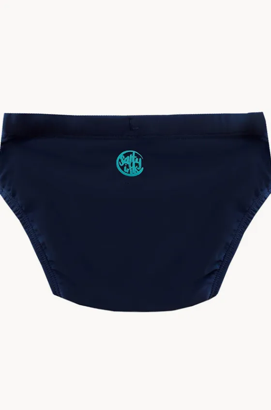 Swim Nappies^Salty Ink Boys Plain Swim Nappy Navy