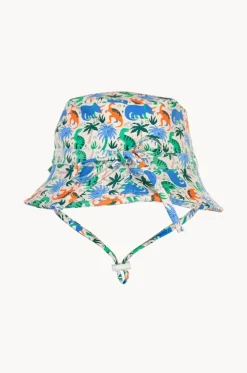 Hats^Acorn Boys Prehistoric Swim Bucket Hat Cream