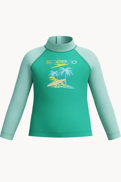 Rashies & Sunsuits|Rashies & Sunsuits^Speedo Boys Print Long Sleeve Suntop Teal