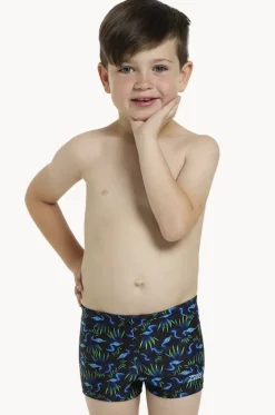 Trunks^Zoggs Boys Reptile Hip Racer Trunk Black/blue