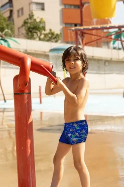 Trunks^Zoggs Boys Saurus Hip Racer Trunk Black/multi