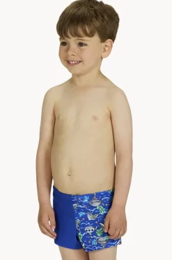 Trunks^Zoggs Boys Saurus Hip Racer Trunk Black/multi