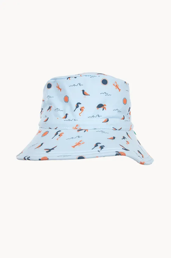 Hats^Acorn Boys Sea Life Wide Brim Swim Hat Blue/orange