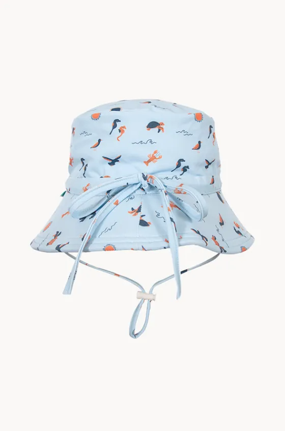Hats^Acorn Boys Sea Life Wide Brim Swim Hat Blue/orange