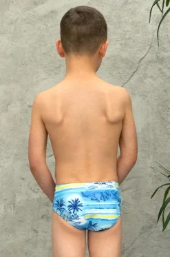 Briefs^Salty Ink Boys Shipwrecked Racer Brief Ocean