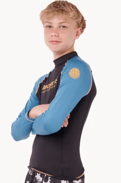 Rashies^Rip Curl Boys Shock Long Sleeve Suntop Storm